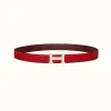 爱马仕/Hermes H Email 24皮带扣&双面皮腰带24毫米 H081663CAAD-H052150CAEM080