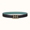 爱马仕/Hermes Inside H皮带扣&双面皮腰带32毫米 H081669CP2K-H073967CAAW105