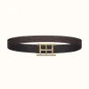 爱马仕/Hermes Inside H皮带扣&双面皮腰带32毫米 H081669CP2K-H073967CABA100