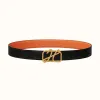 爱马仕/Hermes Cordage皮带扣&双面皮腰带32毫米 H081676CC06-H073967CAAE090