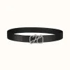 爱马仕/Hermes Cordage皮带扣&双面皮腰带32毫米 H081676CK05-H073996CAAF090