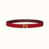 爱马仕/Hermes H Cursives皮带扣&双面皮腰带24毫米 H081728CC06-H052150CAEM085