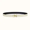 爱马仕/Hermes H Cursives皮带扣&双面皮腰带24毫米 H081728CC06-H052150CAET090