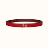爱马仕/Hermes H Cursives皮带扣&双面皮腰带24毫米 H081728CDZ2-H052150CAEM085