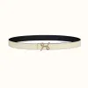爱马仕/Hermes H Cursives皮带扣&双面皮腰带24毫米 H081728CDZ2-H052150CAET080