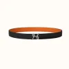 爱马仕/Hermes H Cursives皮带扣&双面皮腰带24毫米 H081728CK05-H052150CABW070