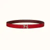 爱马仕/Hermes H Cursives皮带扣&双面皮腰带24毫米 H081728CK05-H052150CAEM080