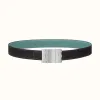 爱马仕/Hermes Typo皮带扣&双面皮腰带32毫米 H081751CB86-H073967CAAW090