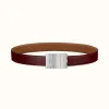 爱马仕/Hermes Typo皮带扣&双面皮腰带32毫米 H081751CB86-H073967CAAX090