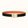 爱马仕/Hermes Typo皮带扣&双面皮腰带32毫米 H081751CUZ3-H073967CAAE090