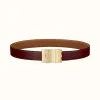 爱马仕/Hermes Typo皮带扣&双面皮腰带32毫米 H081751CUZ3-H073967CAAX090