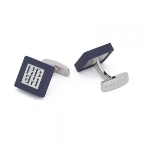 雨果博斯/Hugo Boss 交织字母图案哑光珐琅方形袖扣 hbas50434293410