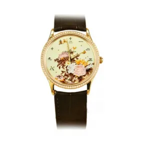 积家/Jaeger LeCoultre Master 大师系列 18k玫瑰金镶钻 手动机械机芯 女表 Q13424C1