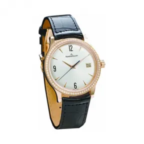 积家/Jaeger LeCoultre Master 大师系列 18k玫瑰金镶钻 自动机械机芯 女表 Q1402403
