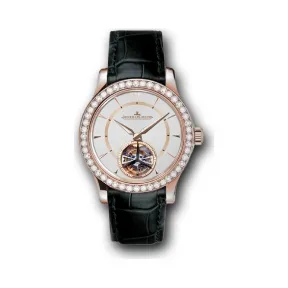 积家/Jaeger LeCoultre Master 大师系列 18k玫瑰金镶钻，~48颗~2.62 克拉 自动机械机芯 男表 