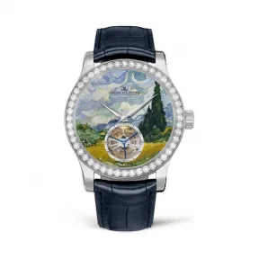 积家/Jaeger LeCoultre 超卓传统大师系列 18k白金镶钻，钻石:~48 自动机械机芯 男表 Q16634V3