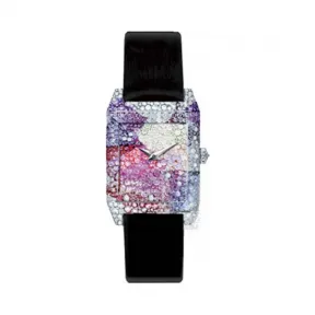 积家/Jaeger LeCoultre 高级珠宝腕表系列 18k白金镶钻，镶衬蓝宝石 手动机械机芯 女表 Q2343401