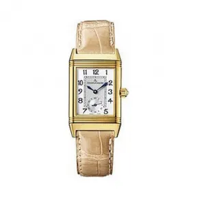 积家/Jaeger LeCoultre Reverso 翻转腕表系列  18k黄金镶钻，镶钻32颗，重0.31克拉 手动机械机芯