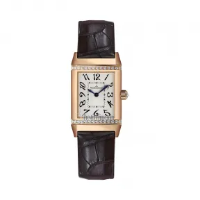 积家/Jaeger LeCoultre Reverso 翻转腕表系列  18k玫瑰金镶钻， 手动机械机芯 女表 Q2562402