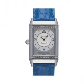 积家/Jaeger LeCoultre Reverso 翻转腕表系列  精钢镶钻，镶钻32颗，重0.31克拉 手动机械机芯 女表