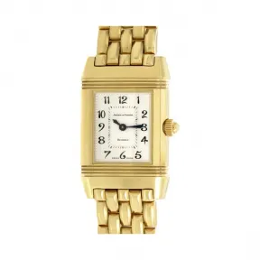 积家/Jaeger LeCoultre Reverso 翻转腕表系列  18k玫瑰金镶钻 手动机械机芯 女表 Q2661110