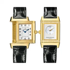 积家/Jaeger LeCoultre Reverso 翻转腕表系列  18k黄金镶钻 手动机械机芯 女表 Q2661410