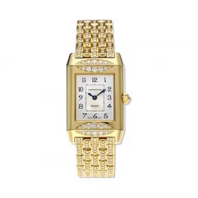 积家/Jaeger LeCoultre Reverso 翻转腕表系列  18k玫瑰金镶钻 手动机械机芯 女表 Q2662313