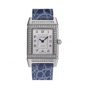 积家/Jaeger LeCoultre Reverso 翻转腕表系列  18k白金镶钻 手动机械机芯 女表 Q2663402