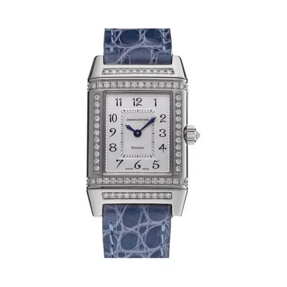 积家/Jaeger LeCoultre Reverso 翻转腕表系列  18k白金镶钻 手动机械机芯 女表 Q2663402