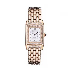 积家/Jaeger LeCoultre Reverso 翻转腕表系列  18k黄金镶钻 手动机械机芯 女表 Q2672108