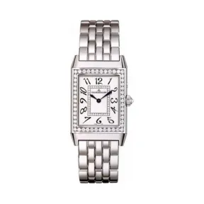积家/Jaeger LeCoultre Reverso 翻转腕表系列  18k白金镶钻 手动机械机芯 女表 Q2693101
