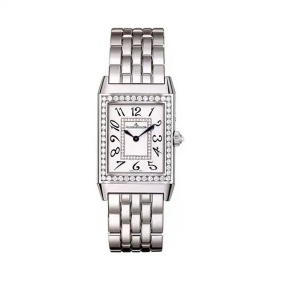 积家/Jaeger LeCoultre Reverso 翻转腕表系列  18k白金镶钻 手动机械机芯 女表 Q2693101
