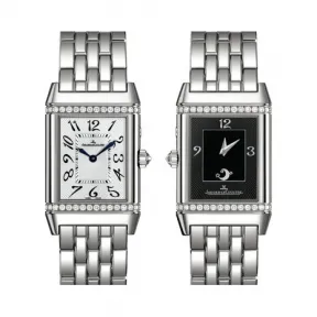积家/Jaeger LeCoultre Reverso 翻转腕表系列  18k白金镶钻 手动机械机芯 女表 Q2693120