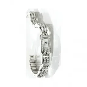 积家/Jaeger LeCoultre Reverso 翻转腕表系列  18k白金镶钻 手动机械机芯 女表 Q2853301