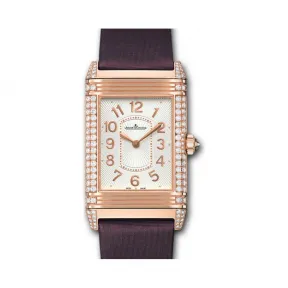 积家/Jaeger LeCoultre Reverso 翻转腕表系列  18k玫瑰金镶钻 手动机械机芯 女表 Q3202401