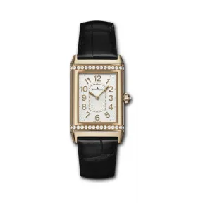 积家/Jaeger LeCoultre Reverso 翻转腕表系列  18k玫瑰金镶钻， ~31颗~0.47 克拉 手动机械机