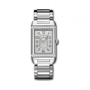 积家/Jaeger LeCoultre Reverso 翻转腕表系列  精钢镶钻，~30颗~0.42 克拉 手动机械机芯 女表 