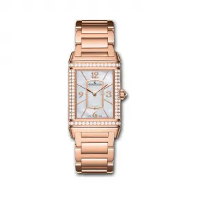积家/Jaeger LeCoultre Reverso 翻转腕表系列  18k玫瑰金镶钻，~93颗~1.02 克拉 手动机械机芯