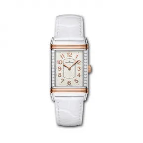 积家/Jaeger LeCoultre Reverso 翻转腕表系列  18k玫瑰金镶钻/精钢，~24颗~0.39 克拉 手动机