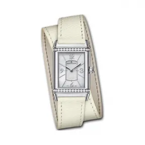 积家/Jaeger LeCoultre Reverso 翻转腕表系列  白金镶钻 手动机械机芯 女表 Q331349J