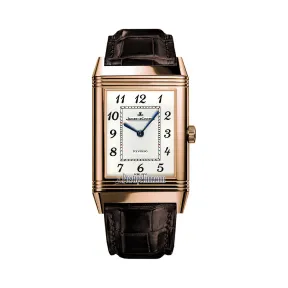 积家/Jaeger LeCoultre Reverso 翻转腕表系列  18k玫瑰金 石英机芯 男表 Q3732523