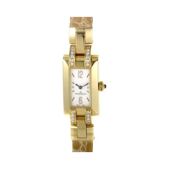 积家/Jaeger LeCoultre  18k黄金镶钻，镶嵌24颗顶级钻石0.41克拉 手动机械机芯 女表 Q4601481