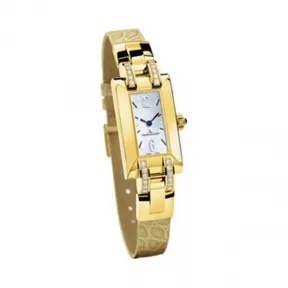 积家/Jaeger LeCoultre  18k黄金镶钻，镶嵌24颗顶级钻石0.41克拉 手动机械机芯 女表 Q4601581