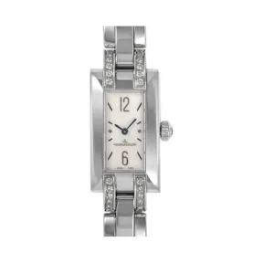 积家/Jaeger LeCoultre  精钢，表耳镶钻，镶钻24颗，重0.41克拉 手动机械机芯 女表 Q4608122
