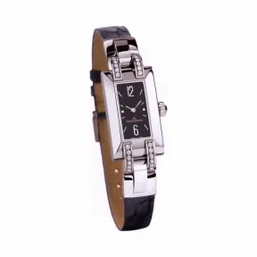积家/Jaeger LeCoultre  精钢，表耳镶钻，镶钻24颗，重0.41克拉 手动机械机芯 女表 Q4608572