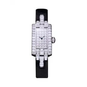 积家/Jaeger LeCoultre Reverso 翻转腕表系列  18k白金镶钻 手动机械机芯 女表 Q4613501