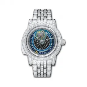 积家/Jaeger LeCoultre Master 大师系列 18k白金镶钻，蓝宝石： ~64颗；钻石： ~524颗~50.9