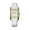 积家/Jaeger LeCoultre Reverso 翻转腕表系列  18k黄金镶钻，36颗~0.55克拉 石英机芯 女表 Q