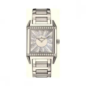 积家/Jaeger LeCoultre Reverso 翻转腕表系列  精钢镶钻，~36颗~0.55克拉 石英机芯 女表 Q70