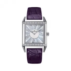 积家/Jaeger LeCoultre Reverso 翻转腕表系列  精钢镶钻，~36颗~0.55克拉 石英机芯 女表 Q70